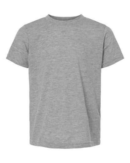 Tultex Youth Poly-Rich T-Shirt - Heather Grey Front