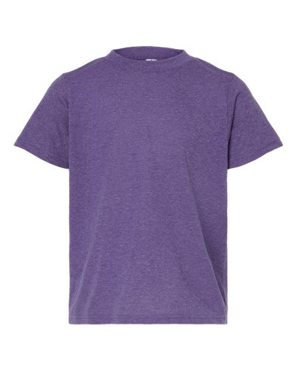 Tultex Youth Poly-Rich T-Shirt - Heather Purple Front