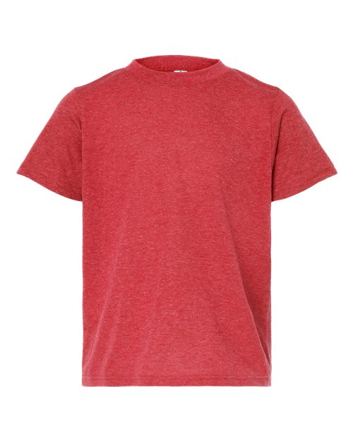 Tultex Youth Poly-Rich T-Shirt - Heather Red Front