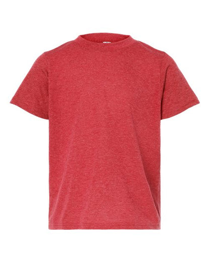 Tultex Youth Poly-Rich T-Shirt - Heather Red Front