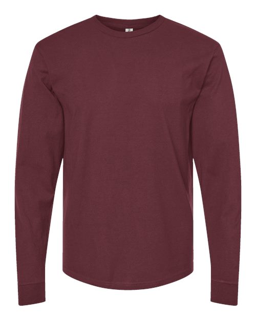 Tultex Unisex Heavyweight Jersey Long Sleeve T-Shirt - Burgundy Front