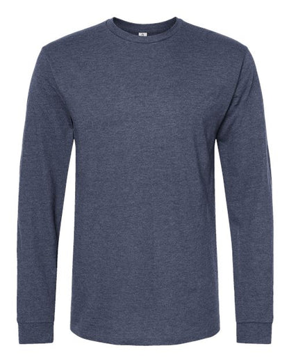 Tultex Unisex Heavyweight Jersey Long Sleeve T-Shirt - Heather Denim Front