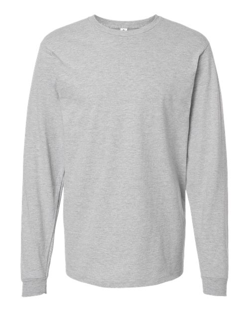 Tultex Unisex Heavyweight Jersey Long Sleeve T-Shirt - Heather Grey Front