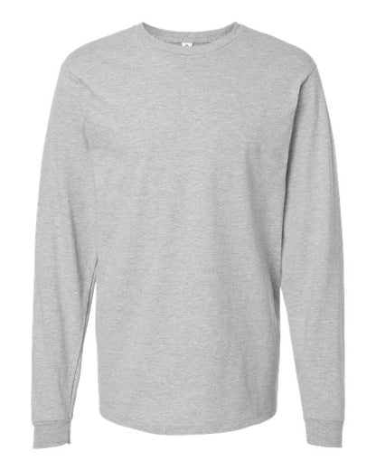 Tultex Unisex Heavyweight Jersey Long Sleeve T-Shirt - Heather Grey Front