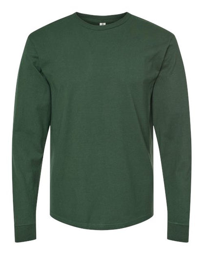 Tultex Unisex Heavyweight Jersey Long Sleeve T-Shirt - Hunter Green Front