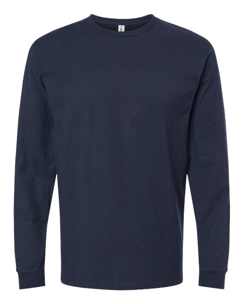 Tultex Unisex Heavyweight Jersey Long Sleeve T-Shirt - Navy Front