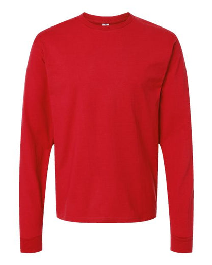 Tultex Unisex Heavyweight Jersey Long Sleeve T-Shirt - Red Front