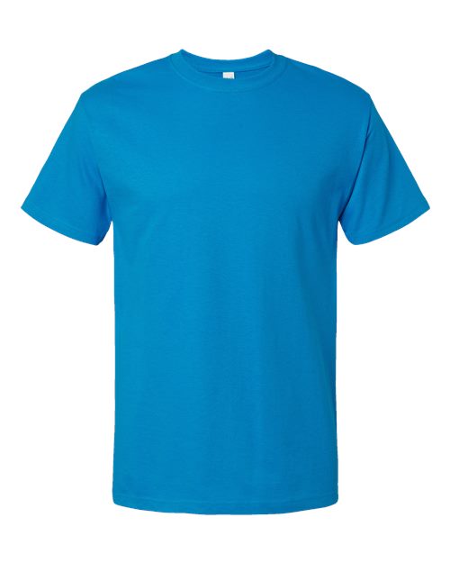 M&O Men's Gold Soft Touch T-Shirt - Turquoise Front