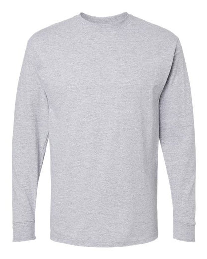 M&O Unisex Gold Soft Touch Long Sleeve T-Shirt - Athletic Grey Front