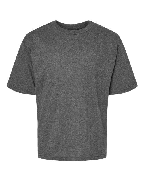 M&O Youth Gold Soft Touch T-Shirt - Dark Heather Front