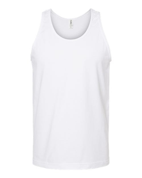Tultex Unisex Fine Jersey Tank Top - White Front