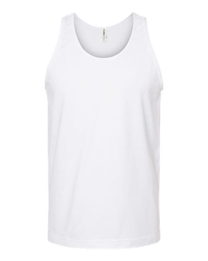 Tultex Unisex Fine Jersey Tank Top - White Front