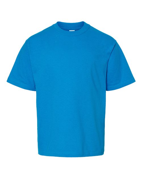 M&O Youth Gold Soft Touch T-Shirt - Turquoise Front