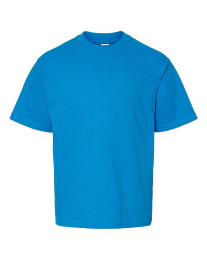 M&O Youth Gold Soft Touch T-Shirt - Turquoise Front