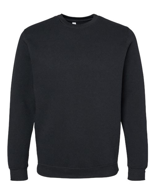 LAT Unisex Elevated Fleece Crewneck Sweatshirt - Black Front