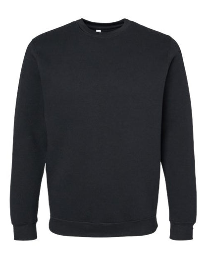 LAT Unisex Elevated Fleece Crewneck Sweatshirt - Black Front