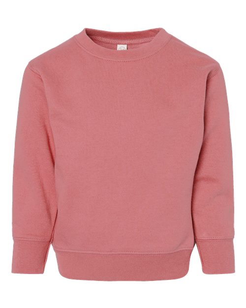 Rabbit Skins Toddler Fleece Crewneck Sweatshirt - Mauvelous Front