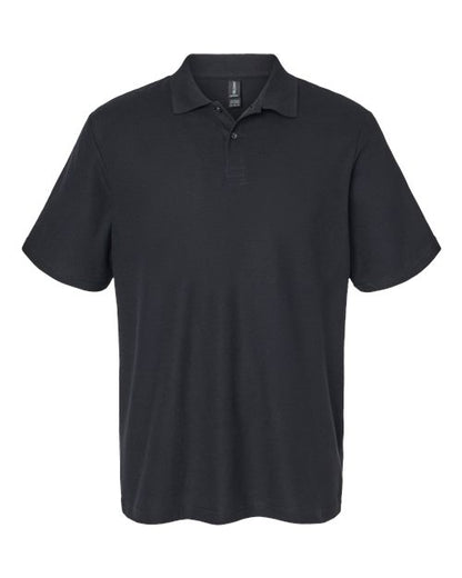 Unisex Softstyle® Pique Polo - Black Front