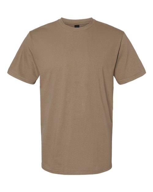 Unisex Softstyle® Midweight T-Shirt - Brown Savana Front