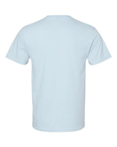 Unisex Softstyle® Midweight T-Shirt - Light Blue Back