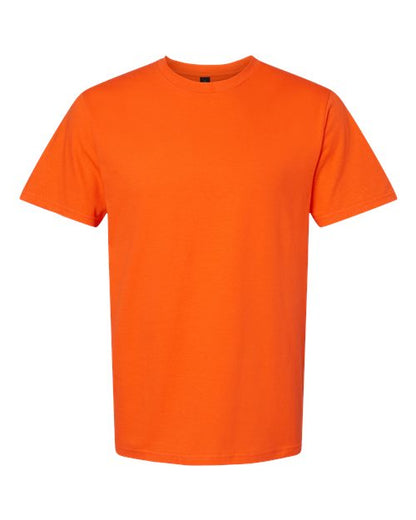 Unisex Softstyle® Midweight T-Shirt - Orange Front
