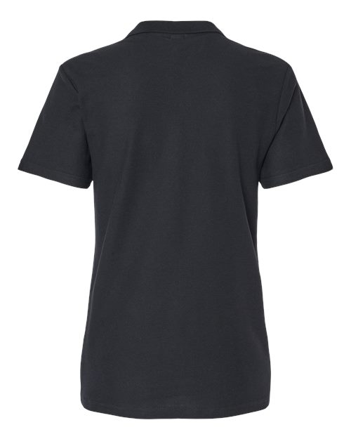 Women's Softstyle® Pique Polo - Black Back
