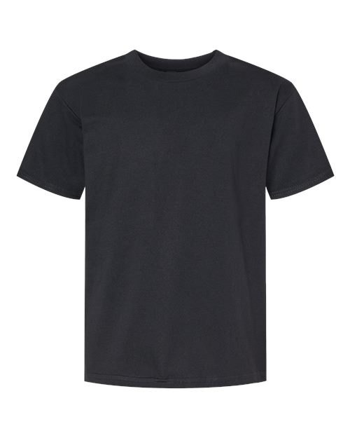 Youth Softstyle® Midweight T-Shirt - Pitch Black Front