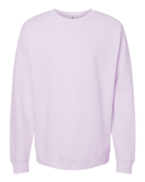 Independent Trading Co. Unisex Midweight Crewneck Sweatshirt - Lavender Front