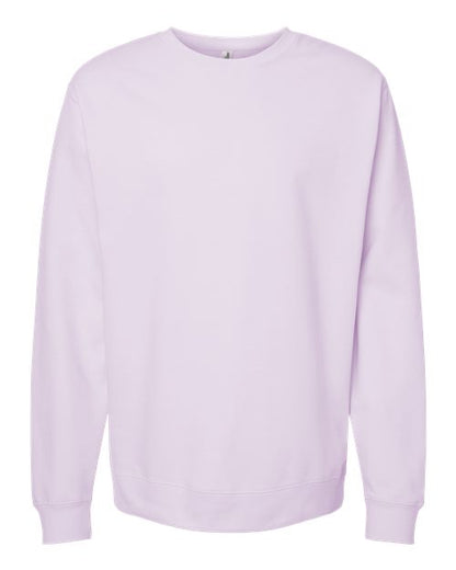 Independent Trading Co. Unisex Midweight Crewneck Sweatshirt - Lavender Front