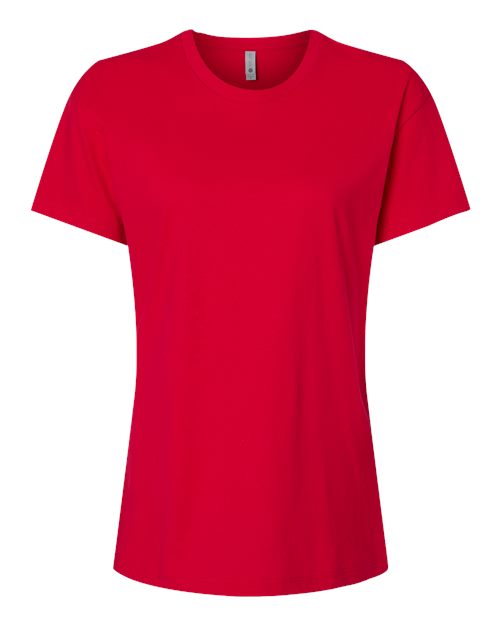 Next Level Women's Cotton Relaxed Tee - Red Front