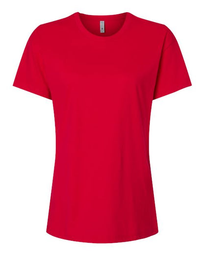 Next Level Women's Cotton Relaxed Tee - Red Front