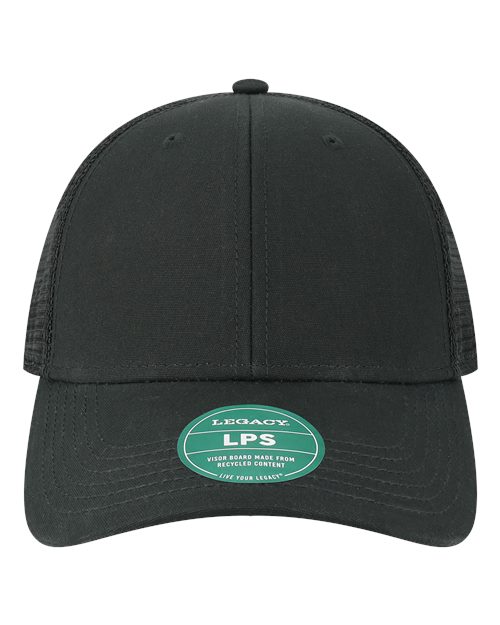 LEGACY Lo-Pro Snapback Trucker Cap - Black/ Black Front