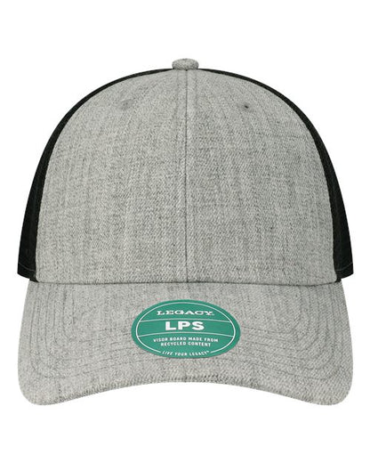 LEGACY Lo-Pro Snapback Trucker Cap - Heather Grey/ Black Front