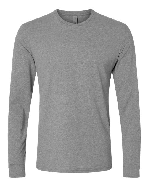 Next Level Unisex CVC Long Sleeve Tee - Dark Heather Grey Front