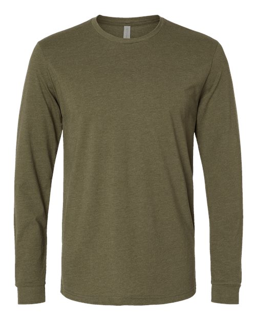 Next Level Unisex CVC Long Sleeve Tee - Military Green Front