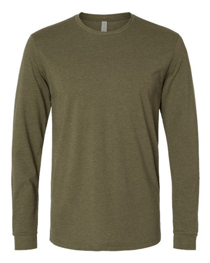 Next Level Unisex CVC Long Sleeve Tee - Military Green Front