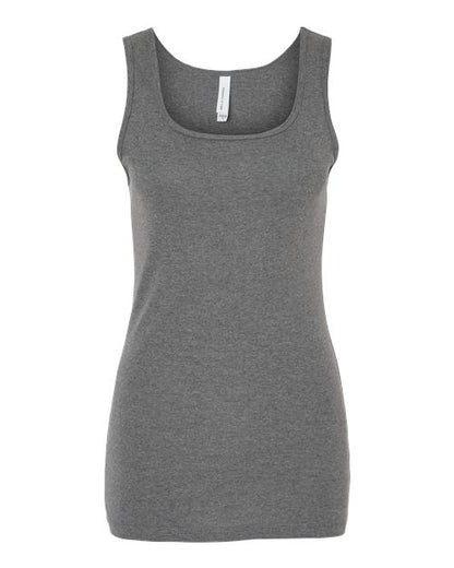 BELLA + CANVAS Women's Micro Rib Tank - Deep Heather Front