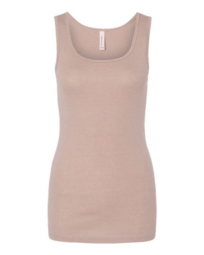 BELLA + CANVAS Women's Micro Rib Tank - Heather Pink Gravel Front
