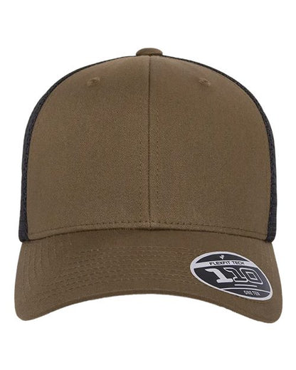 Flexfit 110® Mesh-Back Cap - Coyote Brown/ Black Front