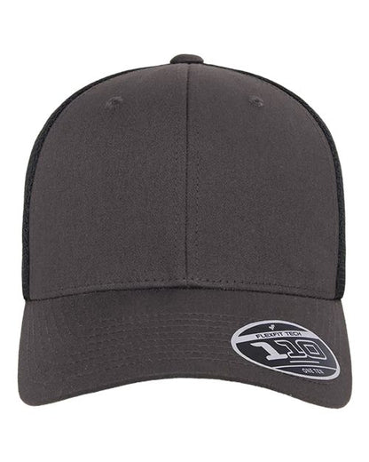Flexfit 110® Mesh-Back Cap - Charcoal/ Black Front