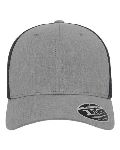 Flexfit 110® Mesh-Back Cap - Heather Grey/ Black Front