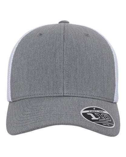Flexfit 110® Mesh-Back Cap - Heather Grey/ White Front