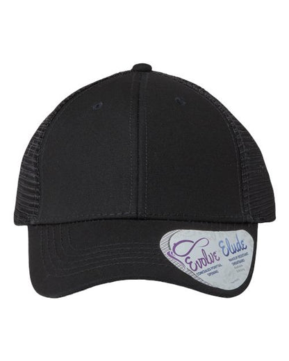 Infinity Her Women's Modern Trucker Cap - Black/ Black Front