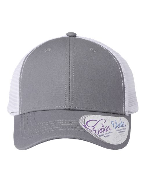 Infinity Her Women's Modern Trucker Cap - Grey/ White Front