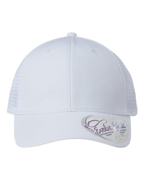 Infinity Her Women's Modern Trucker Cap - White/ White Front