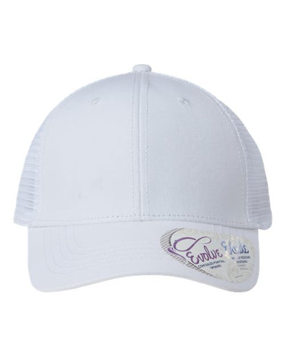 Infinity Her Women's Modern Trucker Cap - White/ White Front