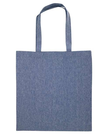 OAD Midweight Recycled Tote Bag - Heather Medium Blue Front