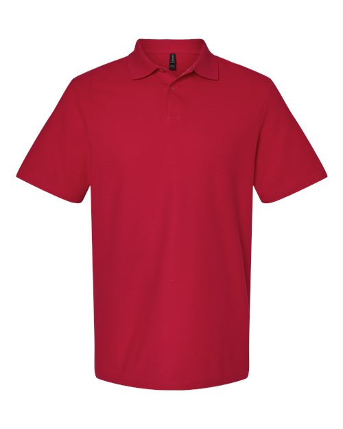Unisex Softstyle® Pique Polo - Cherry Red Front