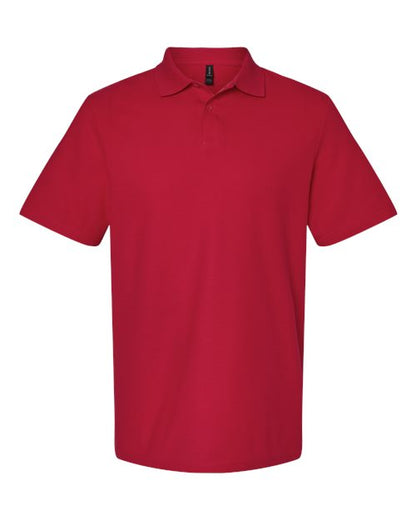 Unisex Softstyle® Pique Polo - Cherry Red Front