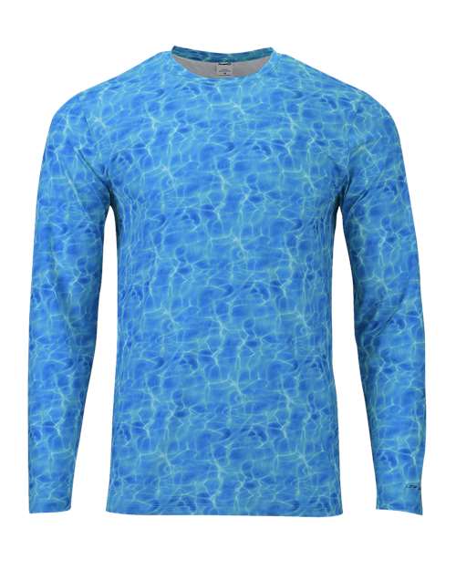Paragon Men's Belize Sublimated Long Sleeve T-Shirt - Blue Water Front